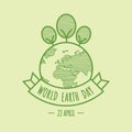 World earth day design. Vector illustration decorative design Royalty Free Stock Photo