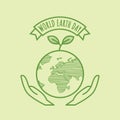 World earth day design. Vector illustration decorative design Royalty Free Stock Photo