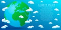 World Ecologic Background. Earth Clouds Royalty Free Stock Photo