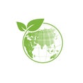 Eco friendly and World environment logo concept Vector illustration