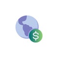 World economy flat icon