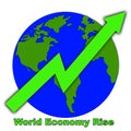 World economy rise, world growing economy, icon of rising,Global Economy Illustrations, Global Economy Is On The Rise vector