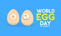 World egg day banner template design with white background Royalty Free Stock Photo