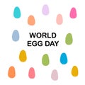 World egg day pastel colors palette phrase