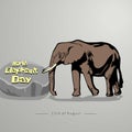 World Elephant Day Icon Vector design Concept Royalty Free Stock Photo