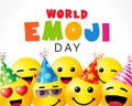 World Emoji Day, smile background template