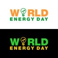 World Energy Day design vector.