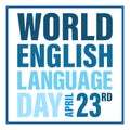 World English Language Day April 23