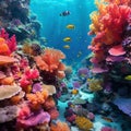 This World Environment Day, colorful coral reefs, super-realistic photo from the water