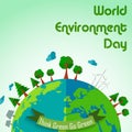 World environment day concept earth globe background