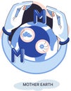 World Environment Day concept with mother globe protected by human hands, Save the Earth banner