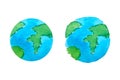 World Environment Day. Earth Day. April 22. June 5. Globe watercolor. Hand drawing. Design concept for banner, greeting