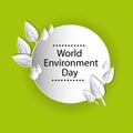 World Environment Day Earth Planet Globe Water Drops Leaves Royalty Free Stock Photo
