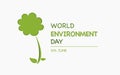 World Environment day and eco friendly concept with tree shape and paper cut design with inside shadow