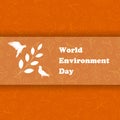 World environment day. Ecology Background. Vector Illustration. Royalty Free Stock Photo