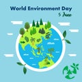 World Environment Day Graphic and Illustration Royalty Free Stock Photo