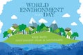 world environment day 5th June Banner Poster Ads Design, clean and sustainable Nature