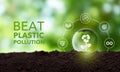 World Environment Day (5th June) theme is Beat Plastic Pollution. Royalty Free Stock Photo