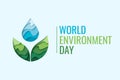 World Environment Day - waterdrop concept Royalty Free Stock Photo