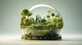 World environment and earth day concept with globe. nature and eco friendly environment. - Generative ai Royalty Free Stock Photo