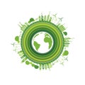 World Environment and Green city design for sustainability and Eco friendly concept Royalty Free Stock Photo