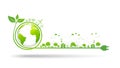 World environment and sustainable development concept, vector illustration Royalty Free Stock Photo