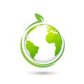 World Environmental and Ecology friendly design logo Royalty Free Stock Photo