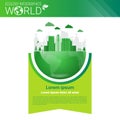 World Environmental Protection Green Energy Ecology Infographics Banner With Copy Space Royalty Free Stock Photo