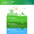 World Environmental Protection Green Energy Ecology Infographics Banner With Copy Space Royalty Free Stock Photo