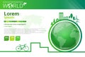 World Environmental Protection Green Energy Ecology Infographics Banner With Copy Space