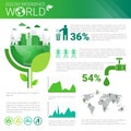 World Environmental Protection Green Energy Ecology Infographics Banner With Copy Space Royalty Free Stock Photo