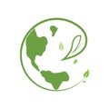 World environmental ,saving logo and ecology friendly concept Vector illustration Royalty Free Stock Photo
