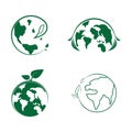 World environmental ,saving logo and ecology friendly concept Vector illustration Royalty Free Stock Photo