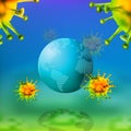 World Epidemic Danger. global crisis due coronavirus disease. vector illustration