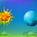 World Epidemic Danger. global crisis due coronavirus disease. vector illustration