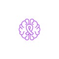 World epilepsy day, brain tumor, cancer. Vector icon template