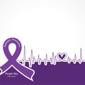 World epilepsy day Purple day - Epilepsy Awareness-26 march. Purple ribbon Royalty Free Stock Photo