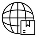 World export icon, outline style