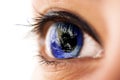 The world in eye Royalty Free Stock Photo