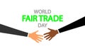World fair trade day handshake