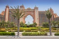 The world famous Atlantis Hotel on the Jumeirah Palm Island in Dubai, United Arab Emirates Royalty Free Stock Photo