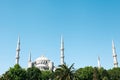 The world-famous Blue Mosque in Istanbul is also called Sultanahmet. Turkey. Royalty Free Stock Photo