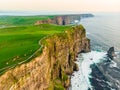 World famous Cliffs of Moher, one of the most popular tourist destinations in Ireland Royalty Free Stock Photo