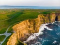 World famous Cliffs of Moher, one of the most popular tourist destinations in Ireland. Royalty Free Stock Photo