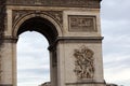 World famous landmark Arc de Triomphe in Paris France during sunrise no people in picture Royalty Free Stock Photo