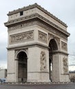 World famous landmark Arc de Triomphe in Paris France during sunrise no people in picture Royalty Free Stock Photo