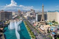 Aerial view of Las Vegas Strip at sunny day