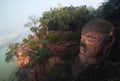 The world famous Leshan buddha near Chengdu China Royalty Free Stock Photo