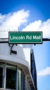 World famous Lincoln Rd Mall Lincoln Road Mall Street Sign, Miami South Beach, Miami, Florida, USA