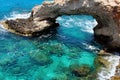 The world famous natural bridge of Ayia Napa Sea caves,Cyprus